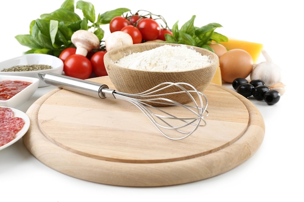 Stół z miskami składników